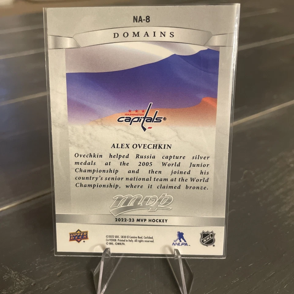2022-23 Upper Deck MVP Domains #NA-8 Alex Ovechkin Capitals - Image 2 of 2