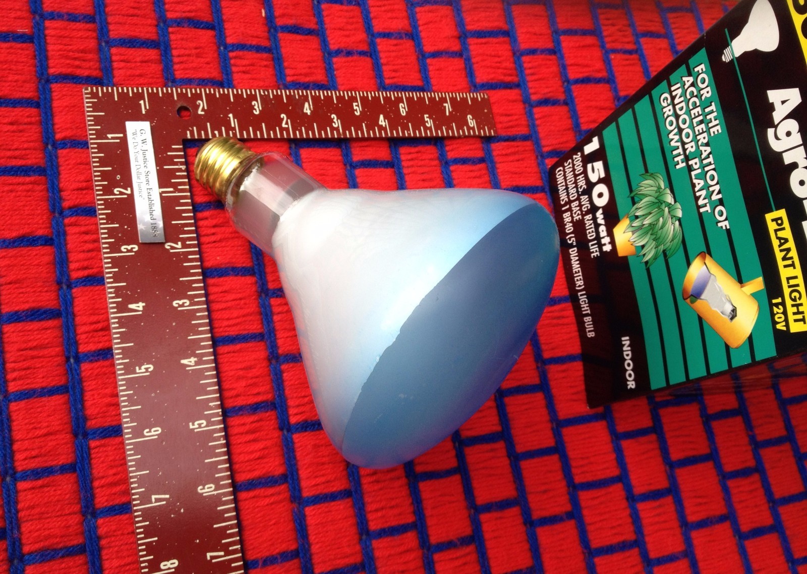 BOX of 4 new PLANT GROW LIGHT BULB 150w flood 150 watt R40 plantlite Agro-lite