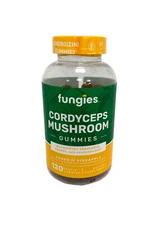 Fungies Cordyceps Mushroom Gummies 120 count, 08/2026 Energy Endurance