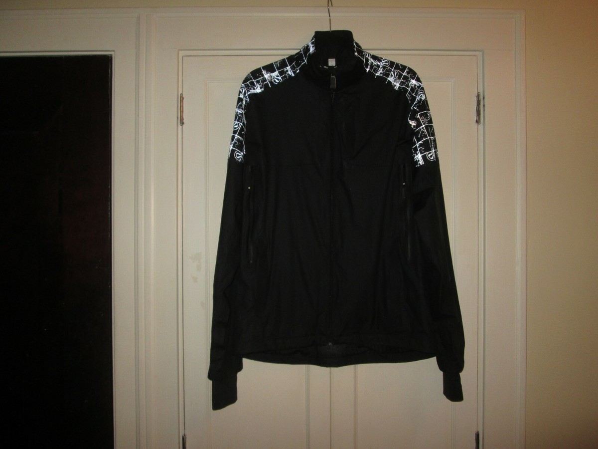 Men's LULULEMON Wet+Dry+Warm Black Full-Zip Windbreaker Jacket w