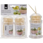 Toothpicks Wooden Cocktail Sticks 400 Tooth Picks Party Food Fruit Cheese Hold