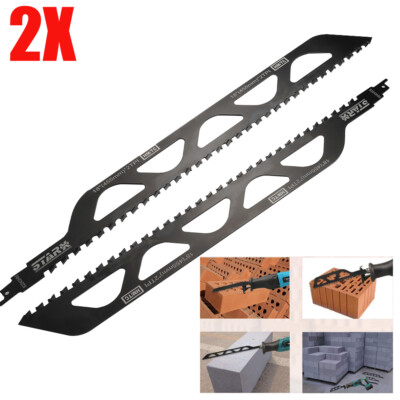 2X Säbelsägeblatt S2243 HM 455 mm für Bosch DeWalt Sägeblatt Poroton Porenbeton