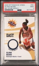2006 Rittenhouse WNBA Alana Beard All Star Jersey PSA 9 White Duke Blue Devils