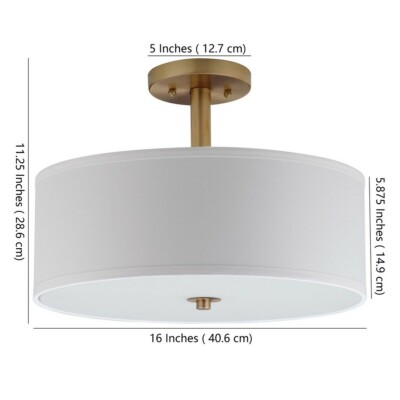 Safavieh DIA SEMI FLUSH DRUM LIGHT, Reduced Price 2172703455 LIT4192B