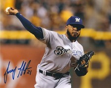 Autographed JEREMY JEFFRESS  Milwaukee Brewers 8x10 Photo - COA
