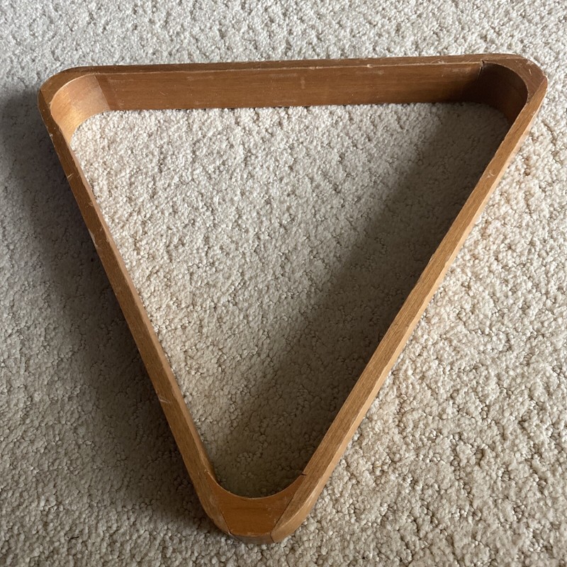 Vintage Wood Pool Ball Rack Billiards Wooden Triangle