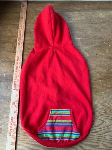 Doggie Fleece Hoodie Sweatshirt Dog Size XL Fast Easy Tab Closure