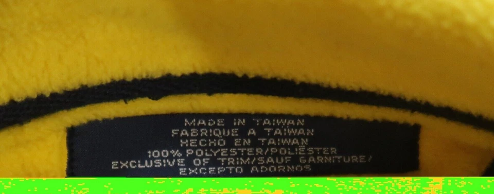 Sudadera de colección Tommy Hilfiger cremallera completa polar para hombre XL amarillo azul Y2K Foto 3 de 4