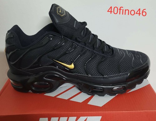 NIKE AIR MAX TN Nera Baffo oro N44 Spedizione CORRIERE GLS 24H | eBay