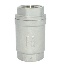 1 inch In-line Check Valve NPT WOG 1000 Spring Loaded Stainless Steel 316