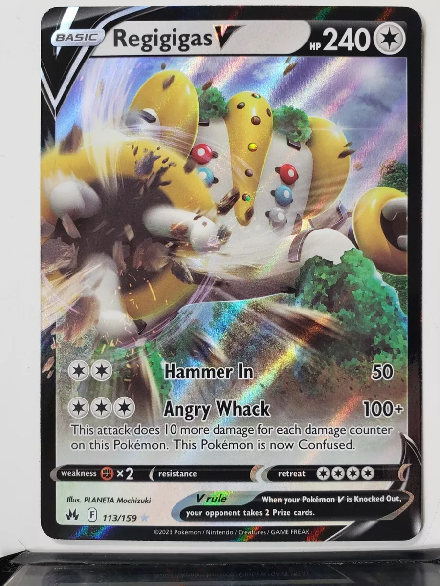 Pokemon Regigigas V 113/159 Card (2023)(USED) in 2023