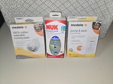 Medela Pump  Save  Washable Nursing Pads Plus Bonus Nuk Orthopedic Bottle 0 m