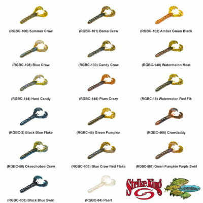 Strike King Rage Baby Craw Soft Plastic Bait - Summer Craw Color For Bass Fishing