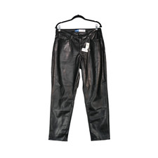 NEW Old Navy Faux Leather Pants Womens 12 High Rise OG Straight Secret Smooth