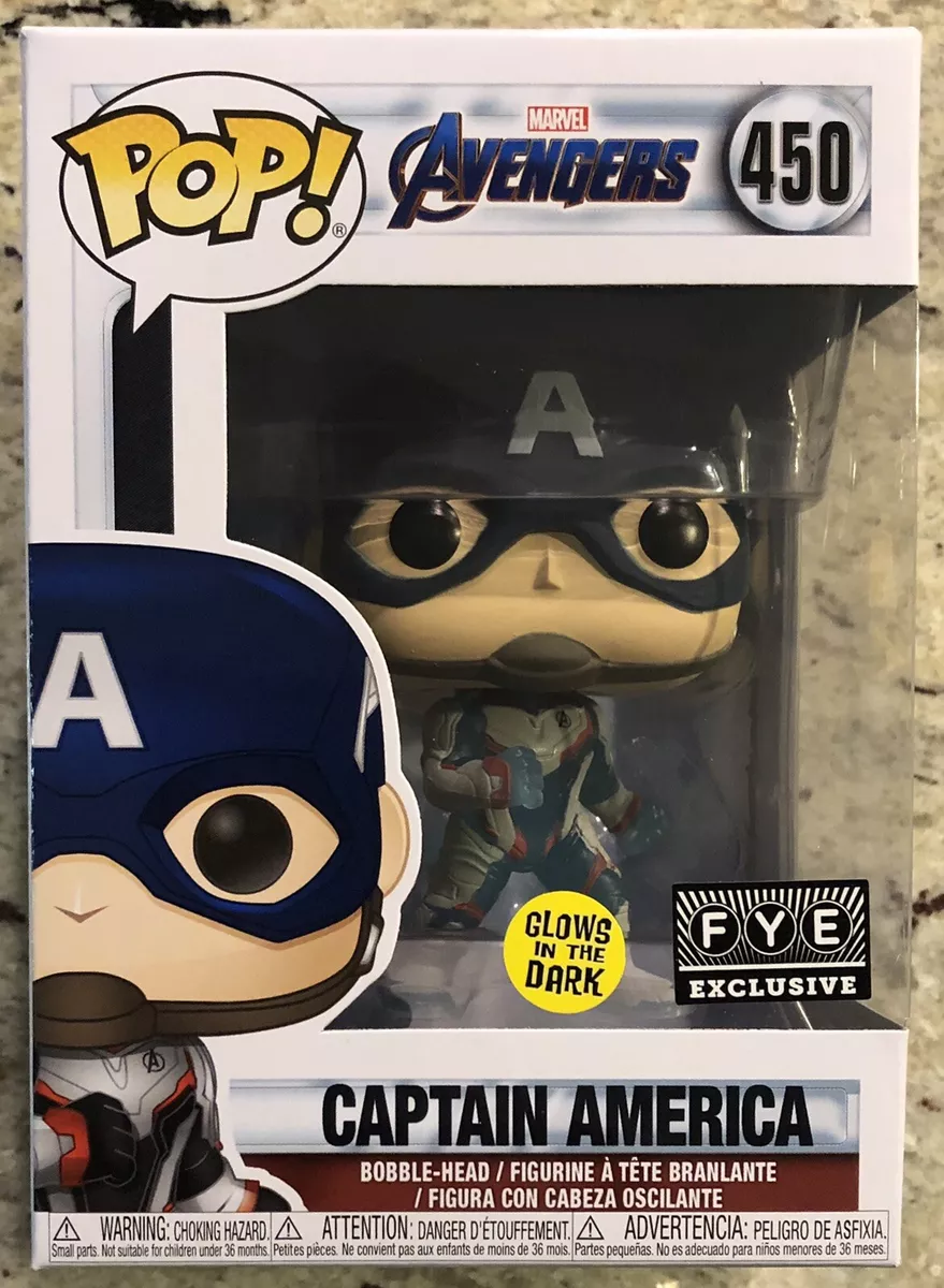 Captain America (Glow In The Dark) #450 Funko Pop! Marvel Avengers - S