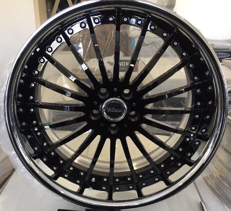 20x9 ET21 20x9 ET14 5:112 Gloss Black Chrome Vellano VSP 3Piece