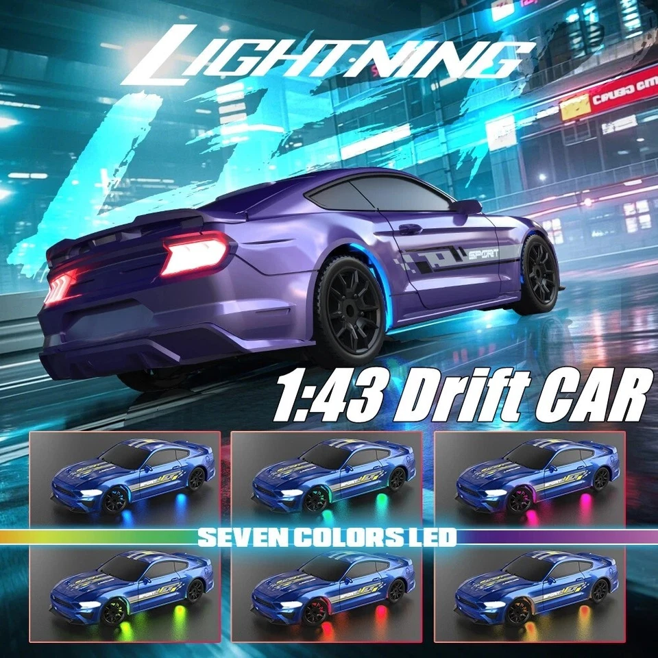 1:43 2.4G High speed Drift Rc Car 4WD Remote Control Car Mini RTR Racing Car - Image 2 of 4