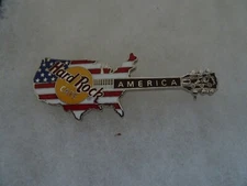 Hard Rock Cafe pin USA Shaped Guitar with "America" 1993