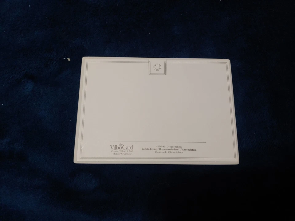 Porcelain postcard VilboCard The Annunciation And Original Box Rare Htf - Image 2 of 3