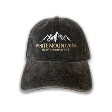 White Mountains National Forest in New Hampshire Embroidered Cap hat camping hat