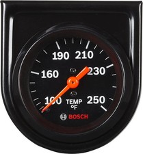 SP0F000053 Style Line 2" Mechanical Water/Oil Temperature Gauge Black Dial Face