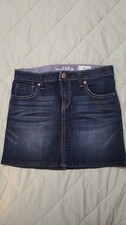 Gap Kids Blue Denim Mini Skirt Size 12 Girls Dark Wash 5-pocket EUC