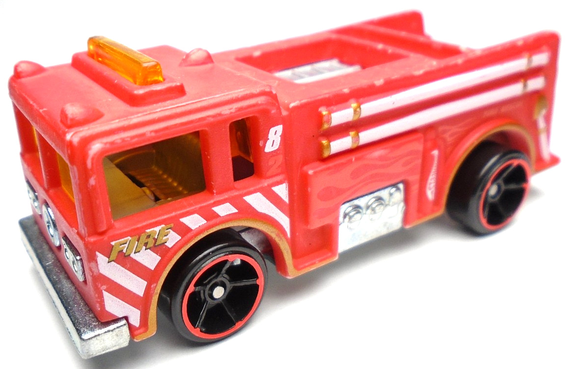 2021 HOT WHEELS HW COLOR SHIFTERS FIRE EATER WHITE TO RED DIECAST 3" FIRE TRUCK