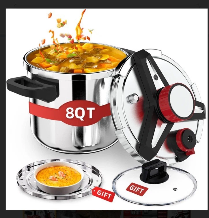 3-In-1 Stainless Steel Pressure Cooker 8 QT: [Save 70% Time] [3 PSI Settings], O
Opens in a new wind