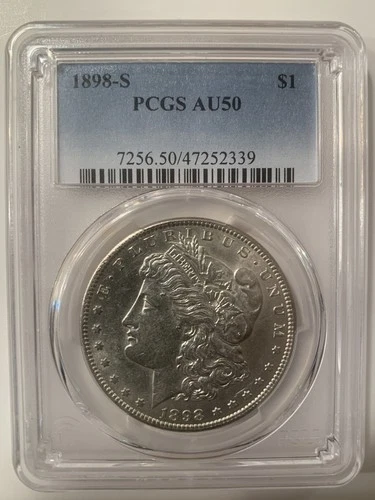 1898-S Morgan Silver Dollar $1 PCGS AU50