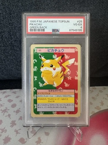 PSA 4 Pikachu 25 Pokemon Topsun Japanese 1997 Green Back