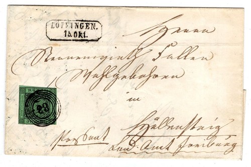BAden 5 EF On Letter From LÖFFINGEN (GA2332)