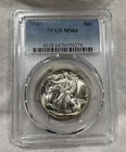 GRADED 1943 Walking Liberty Half Dollar PCGS MS64 Silver American Coin