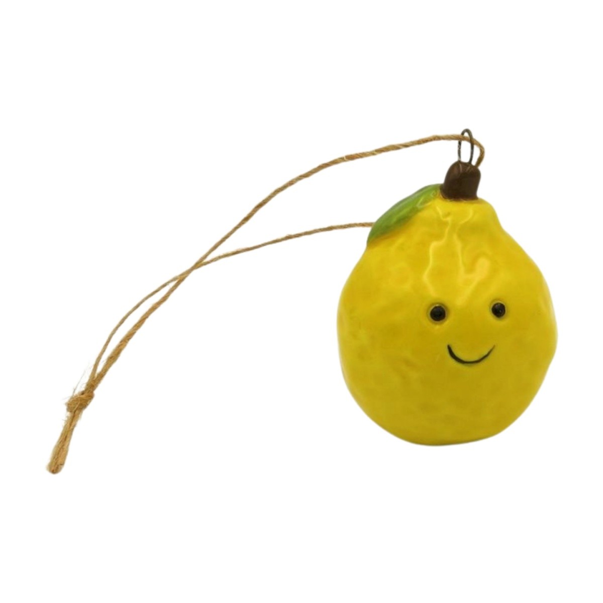 Ceramic Smiley Lemon Hanging Easter Decoration by Giftware Trading Novelty Decor