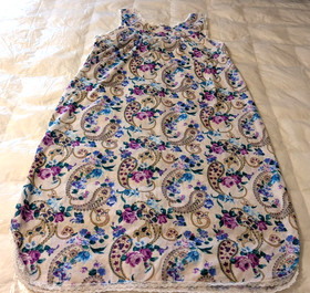Vtg Carole Sleeveless Floral Purple Lace Sleep Dress Lingerie Gown NWOT-Small
