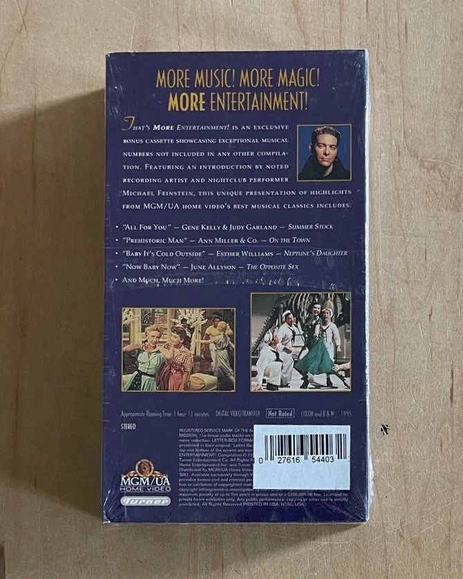 MGM Musical Medley & Song Performances THAT'S MORE ENTERTAINMENT 1995 Sealed VHS - Image 3 of 4