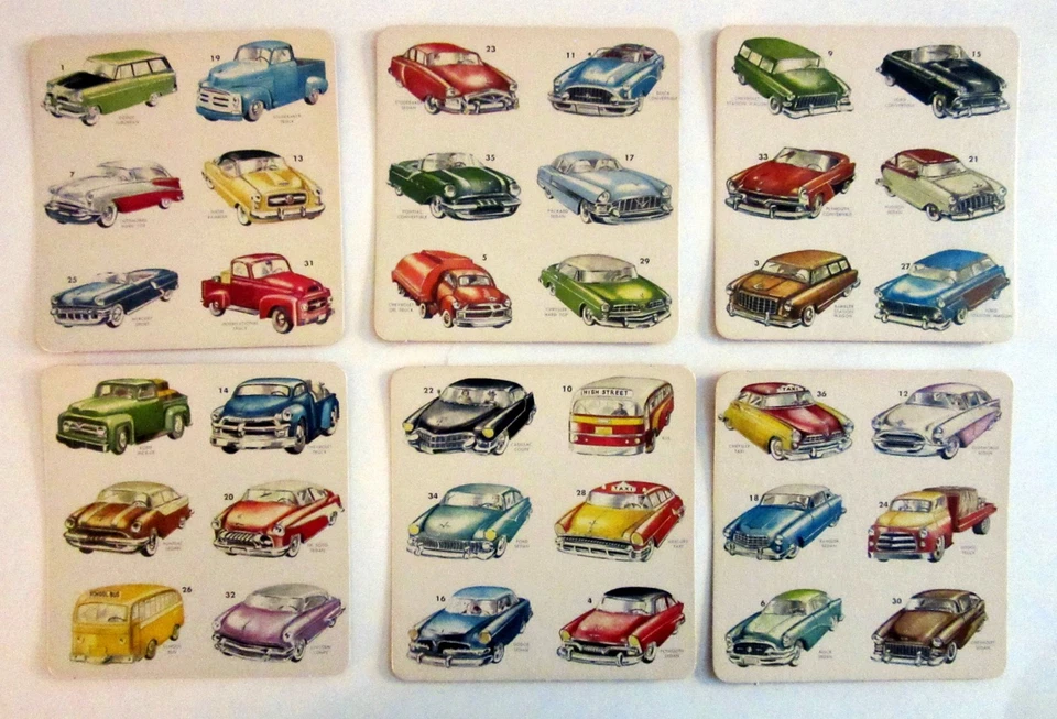 Vintage 1958 Gabrial release, LET'S GO DRIVING LOTTO, Complete, DeSoto, Hudson - Image 4 of 4