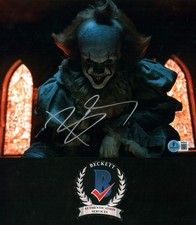 BILL SKARSGARD SIGNED IT WELCOME TO DERRY PENNYWISE 8X10 PHOTO BECKETT BAS COA