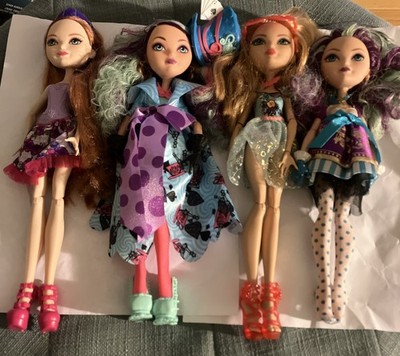 Ever After Dolls Lot of 4: 2 Madeline Hatter, Ashlynn Ella Mirror Beach, Holly