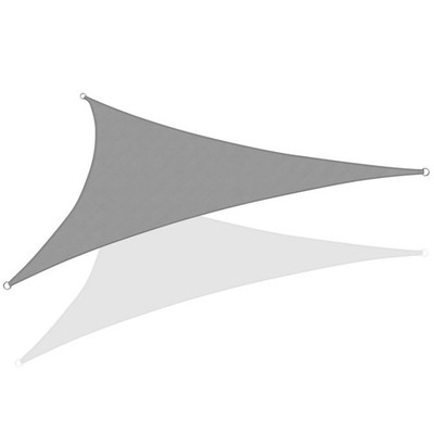 Triangle Sun Shade Sail 20 x 20 x 20 Ft UV Block Fabric Grey