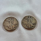 US Walking Liberty Half Dollar Silver Coin Lot 1941-D 1942 90% Silver 2 Coins