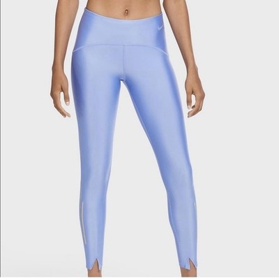 Nike Pro Running High Rise Compression Leggings Sky Blue Size S