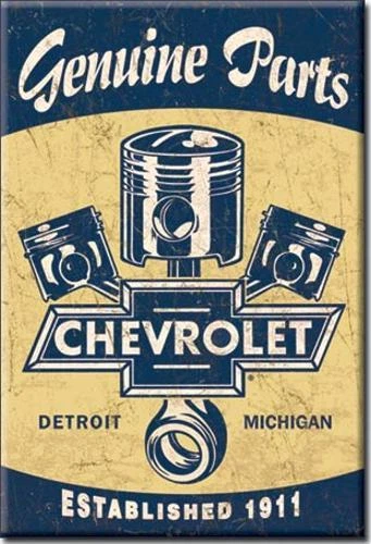 Chevy Parts / Teile USA Retro Chevrolet Magnet Schild - Bild 1 von 1