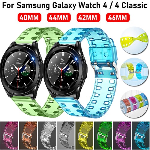Clear Silicone Band Strap For Samsung Galaxy Watch 4 40mm 44mm 3 41 45mm 42 46mm Ebay