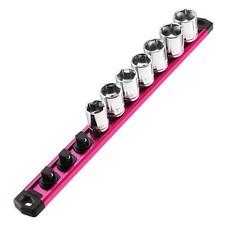 Magnetic 38 Drive Socket Organizer Aluminum Alloy Heavy Duty Socket Rail Holder Magnetic 38 Drive Socket Organizer Aluminum Alloy Heavy Duty Socket Rail Holder