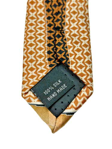 Martin Wong Mens Designer Silk Dress Tie Brown - 第 7/9 張圖片