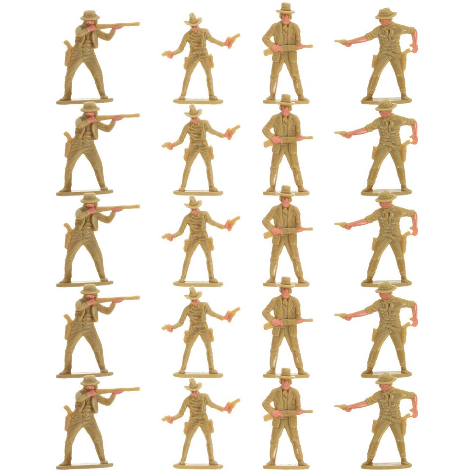 20pcs Cowboy Figurine Miniature Cowboy Models Western Cowboy Model