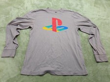 Play Station Shirt Adult Large Gray Long Slee...