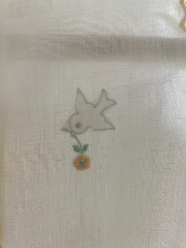 Vintage Baby Top with Embroidery "Thank Heaven for Little Girls" - Scalloped Hem - Picture 3 of 7