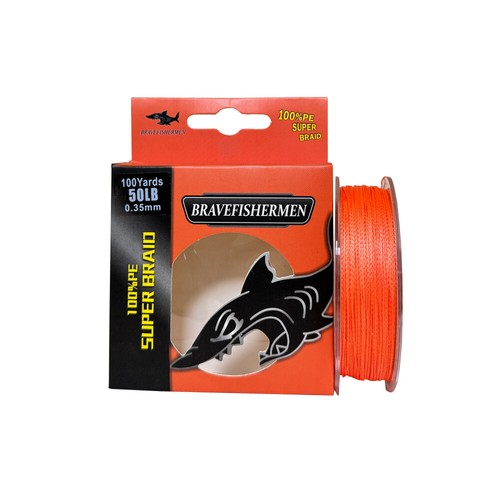 Carp Fishing Tackle Fishing Line orange Fishing Line 100yd 8lb 10lb-100lb Spool - Picture 3 of 15