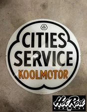 CITIES SERVICE Koolmotor Reproduction 13.5" Gas Pump Globe Face / Lens
